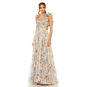 Mac Duggal Floral Multicolor Gown